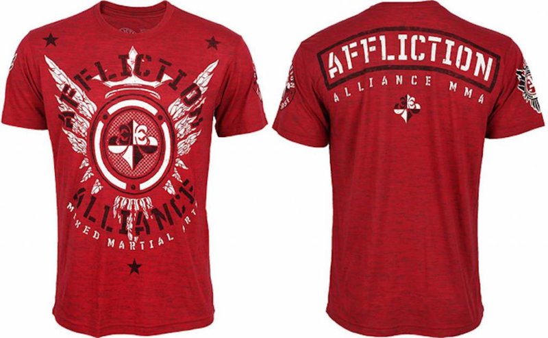 Affliction Clothing Affliction Alliance MMA Gym T Shirt Red MMA Clothing