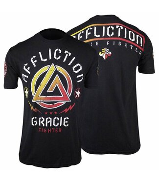 Affliction Gracie Fighter T Shirt Black UFC MMA Clothing