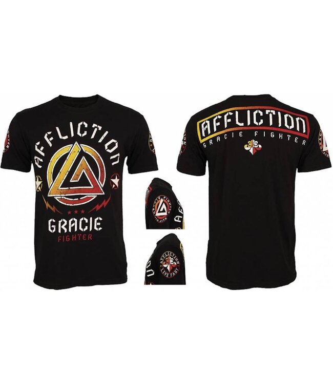 Affliction Clothing Affliction Gracie Fighter T-shirt Zwart UFC MMA-kleding