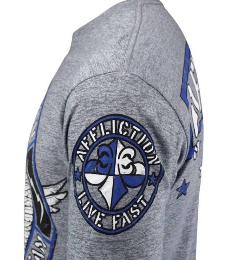 Affliction Clothing Affliction ATT T Shirt Grey MMA Kleding Nederland