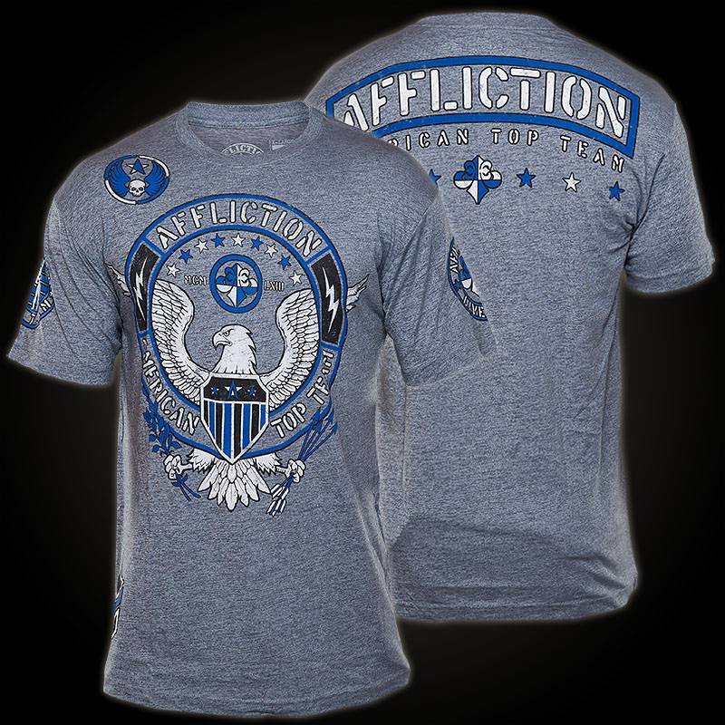 Affliction Clothing Affliction ATT T Shirt Grey MMA T Shirts