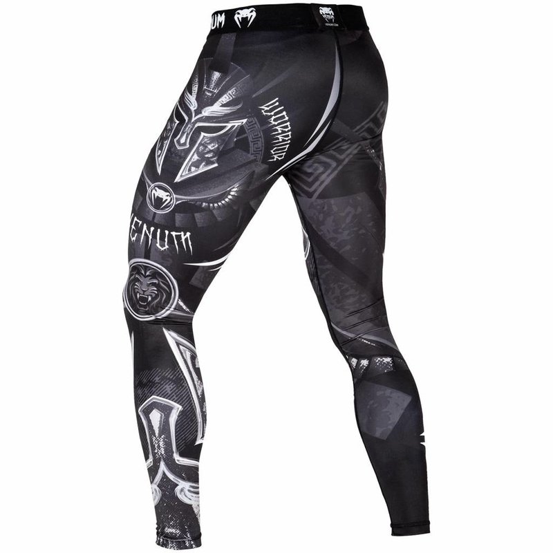 Venum Venum Legging Gladiator Zwart Wit 3.0 Spats Tights Venum Fightstore