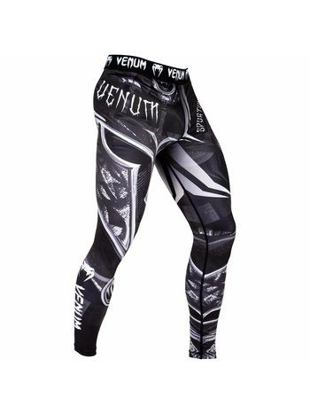 Venum Venum Legging Gladiator Zwart Wit 3.0 Spats Tights Venum Fightstore