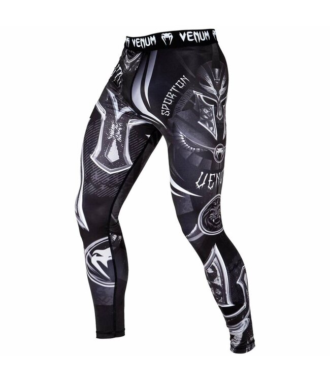Venum Legging Gladiator Zwart Wit 3.0 Spats Tights Venum Fightstore