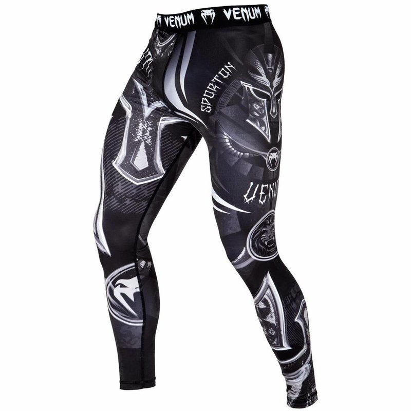 Venum Venum Legging Gladiator Zwart Wit 3.0 Spats Tights Venum Fightstore