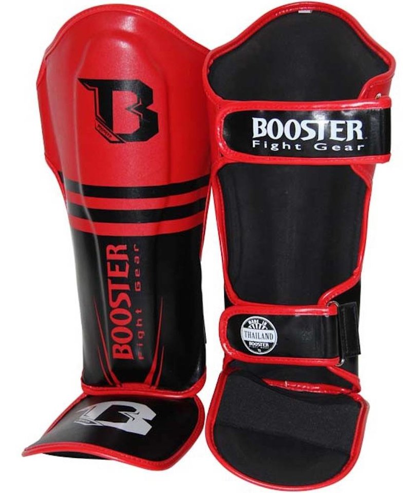 Booster Booster Kickboks Scheenbeschermers Pro Siam 1 Zwart Rood