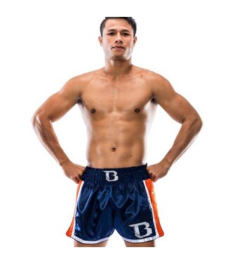 Booster Fightgear Booster Kickboks Shorts TBT Pro 4.37 Blau Orange Thaiboks Clothing