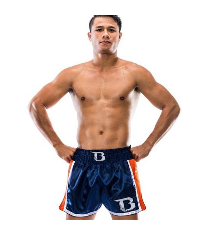 Booster Thaiboks Broekjes TBT Pro 4.37 Blue Orange Kickboks Shorts