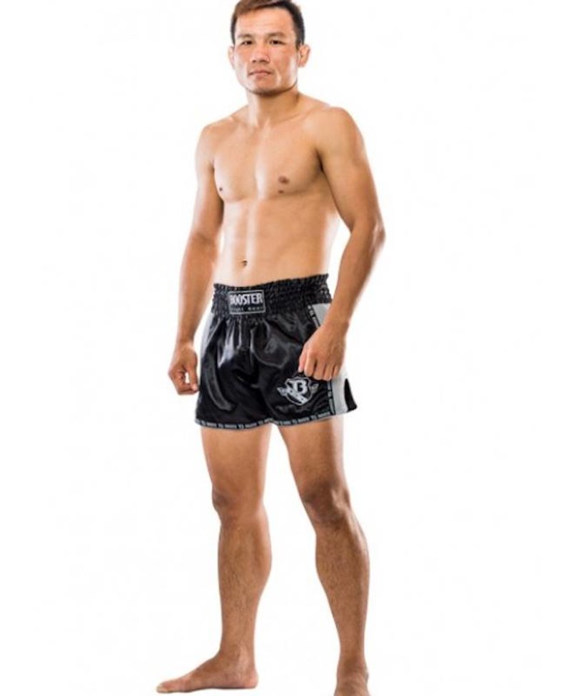 Booster Booster Thaiboks Shorts TBT Pro 4.32 Zwart Grijs Muay Thai Kleding