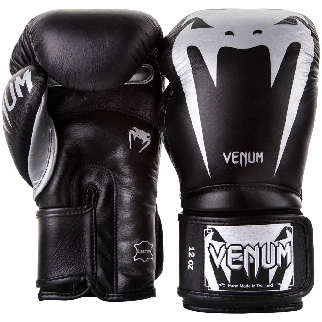 black and silver boxing gloves