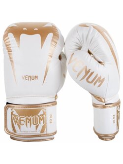 Venum Bokshandschoenen Venum Giant 3.0 Nappa Leer Wit Goud