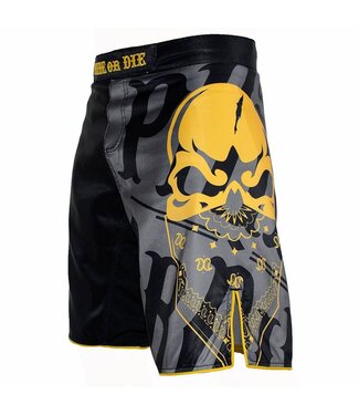 Pride or Die PRIDEorDIE MMA Fightshorts Reckless Black Yellow