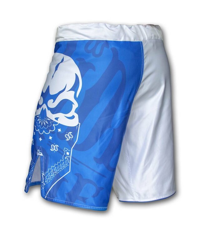 PRIDEorDIE MMA Fightshorts Reckless White Blue