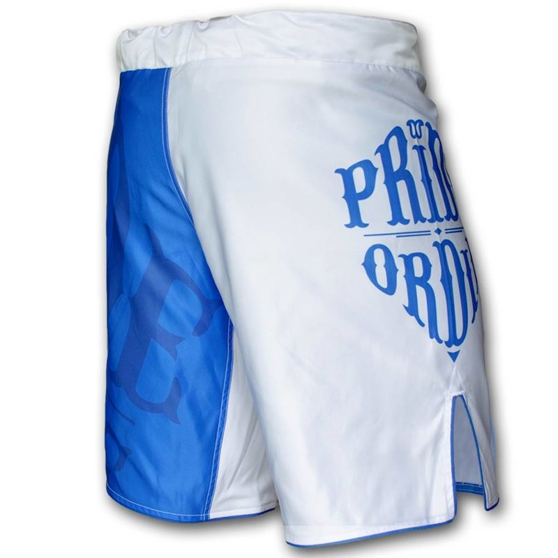 Pride or Die PRIDEorDIE MMA Fightshorts Reckless White Blue