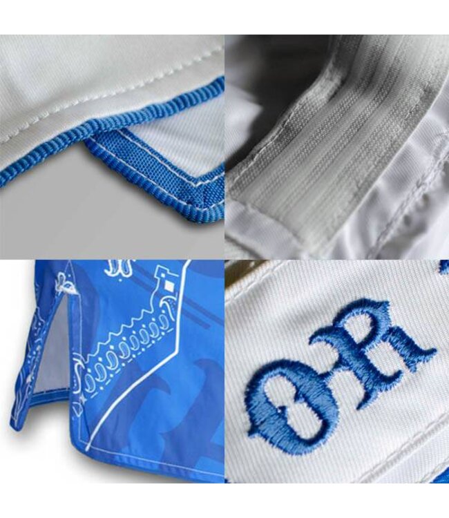 PRIDEorDIE MMA Fightshorts Reckless White Blue