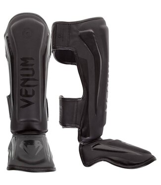 Venum Venum Shin Guards Elite Black on Black Stand Up Shinguards