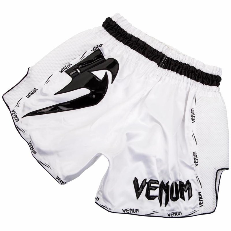 Venum Venum Kickboxing Shorts Giant Weiss Schwarz Muay Thai Shorts