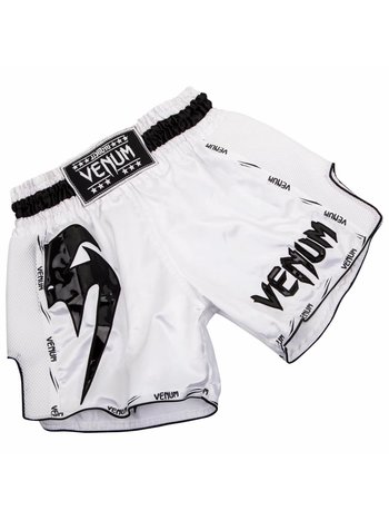 Venum Venum Thaiboxing Fight Shorts Giant White Black Venum Europe