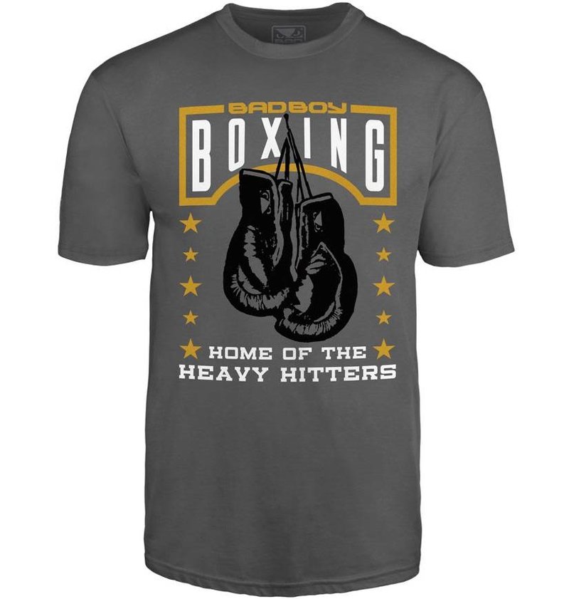Bad Boy Bad Boy Heavy Hitter T Shirt Grey Boxing T shirts