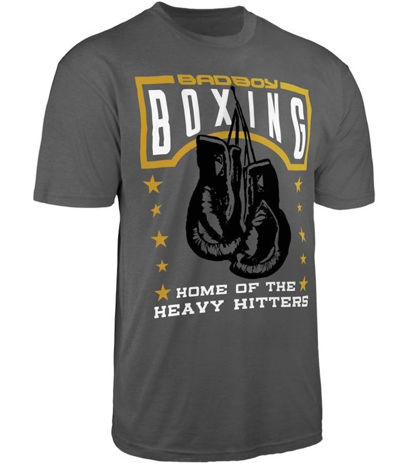 Bad Boy Bad Boy Heavy Hitter T Shirt Grey Boxing T shirts