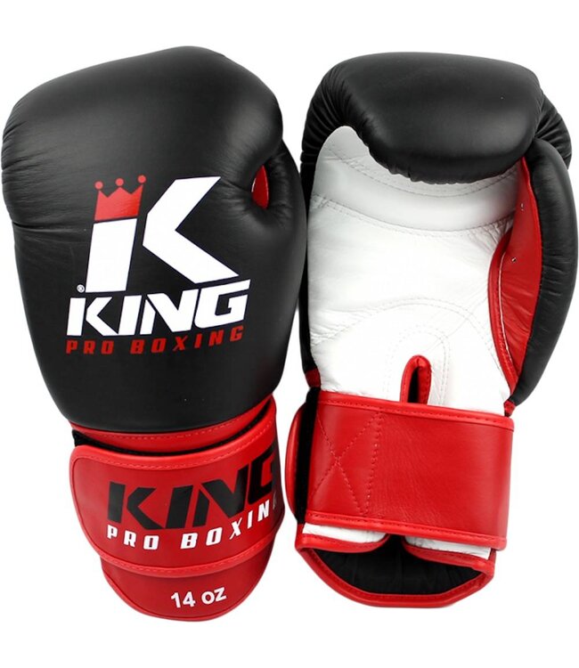 King Pro Boxing Boxhandschuhe Schwarz Rot Boxing Gloves KPB/BG 1