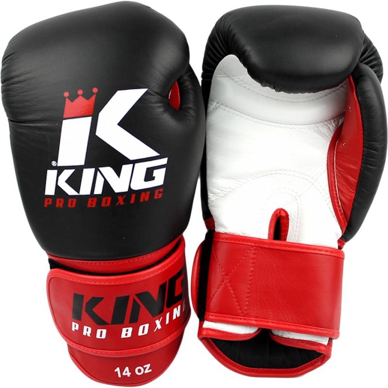 King Pro Boxing King Pro Boxing Bokshandschoenen Zwart Rood KPB/BG 1 Leder