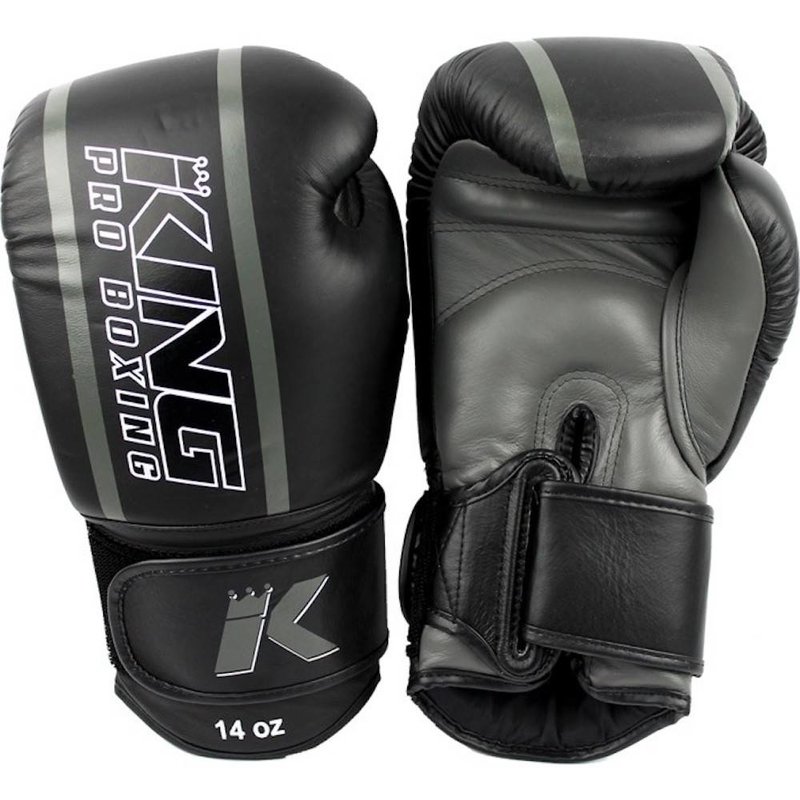 King Pro Boxing King Pro Boxing Boxhandschuhe Schwarz Grau KPB/BG Elite 1