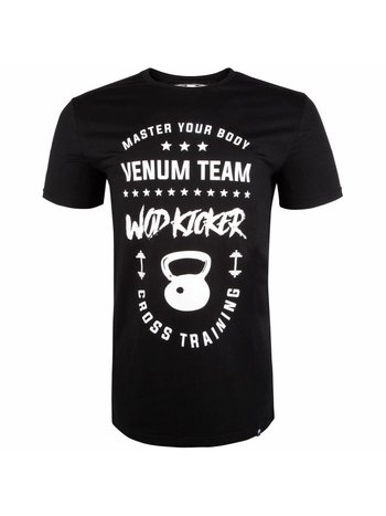 Venum Venum T Shirts Wod Kicker Zwart Wit Venum Fitness Kleding