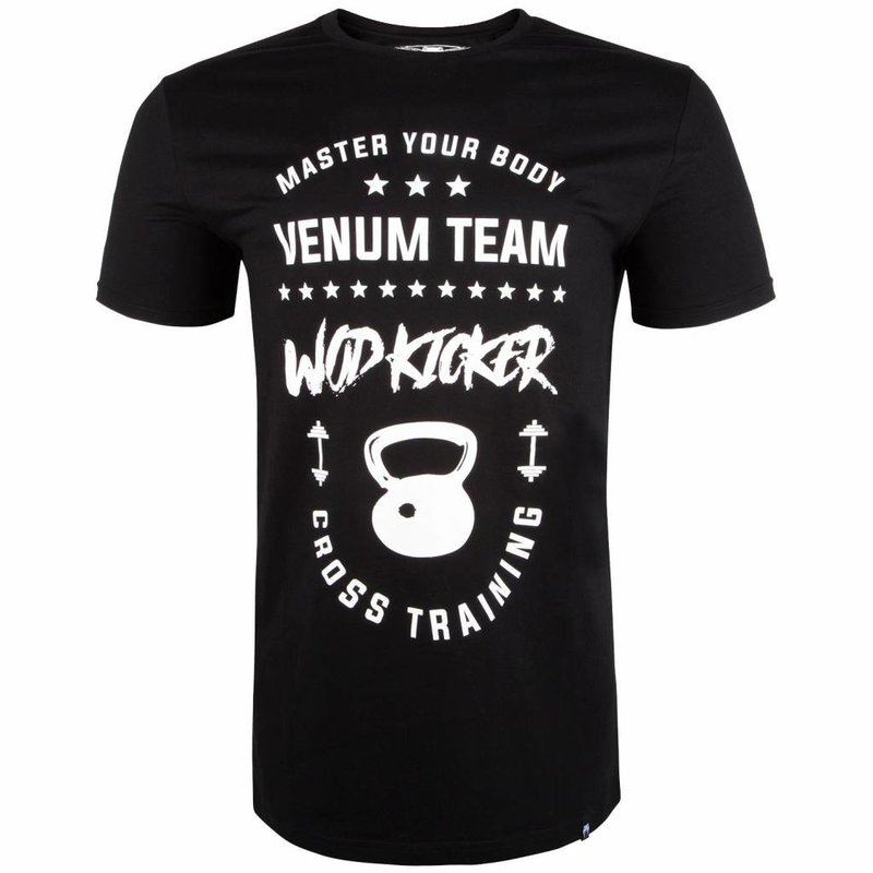 Venum Venum T Shirts Wod Kicker Zwart Wit Venum Fitness Kleding