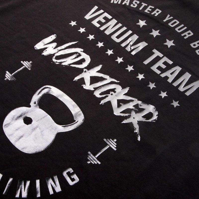 Venum Venum T Shirts Wod Kicker Zwart Wit Venum Fitness Kleding