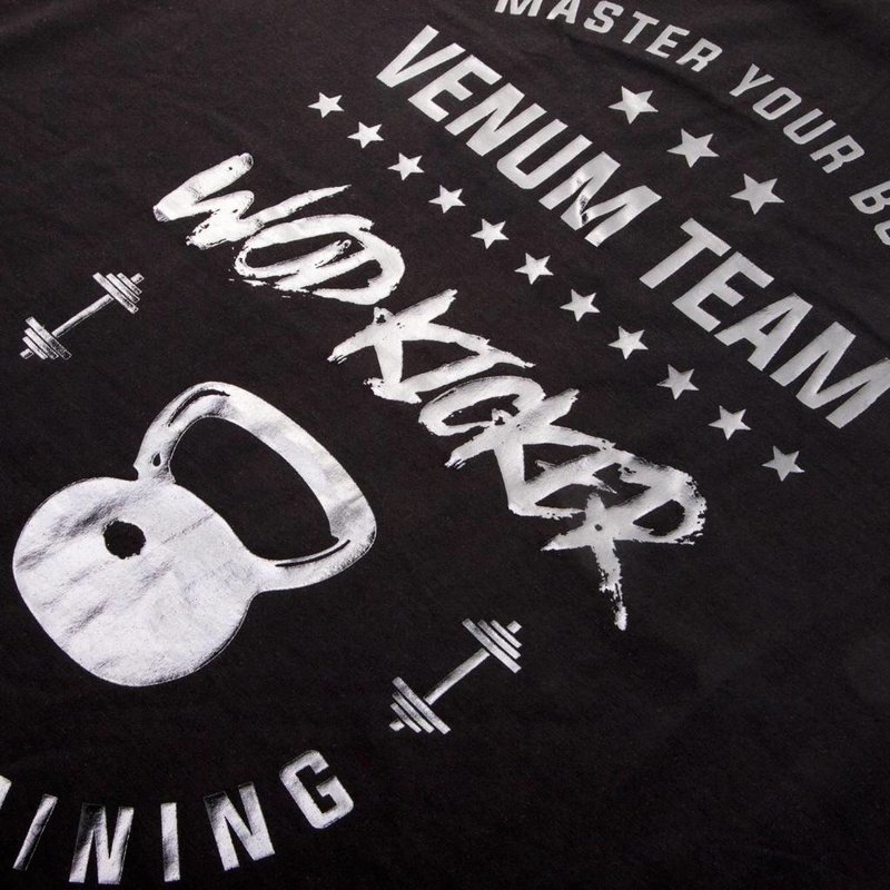 Venum Venum Wod Kicker T Shirt Black White Venum Fitness Clothing