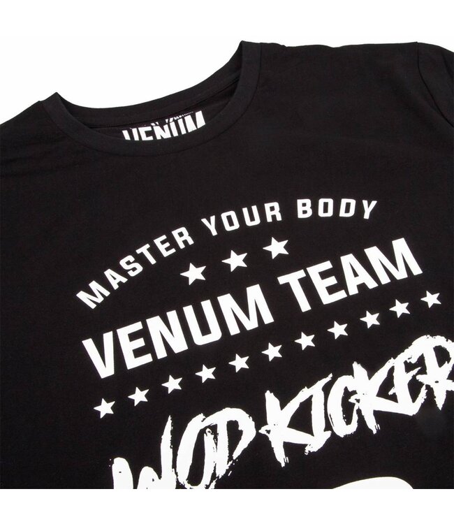 Venum T Shirts Wod Kicker Zwart Wit Venum Fitness Kleding