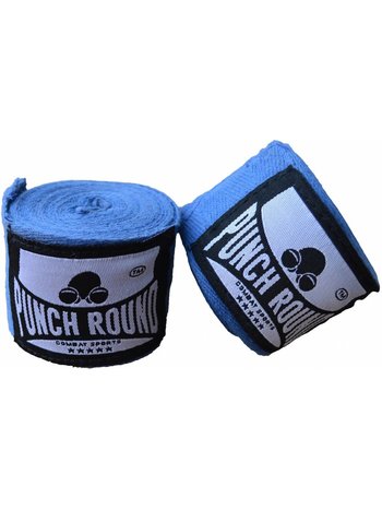 PunchR™  Punch Round HQ Bandage Blue Boxing Hand Wraps No Stretch 260 cm