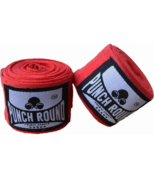 Punch Round ™ HQ Rot Boxbandagen Hand Wraps NoStretch 400 cm