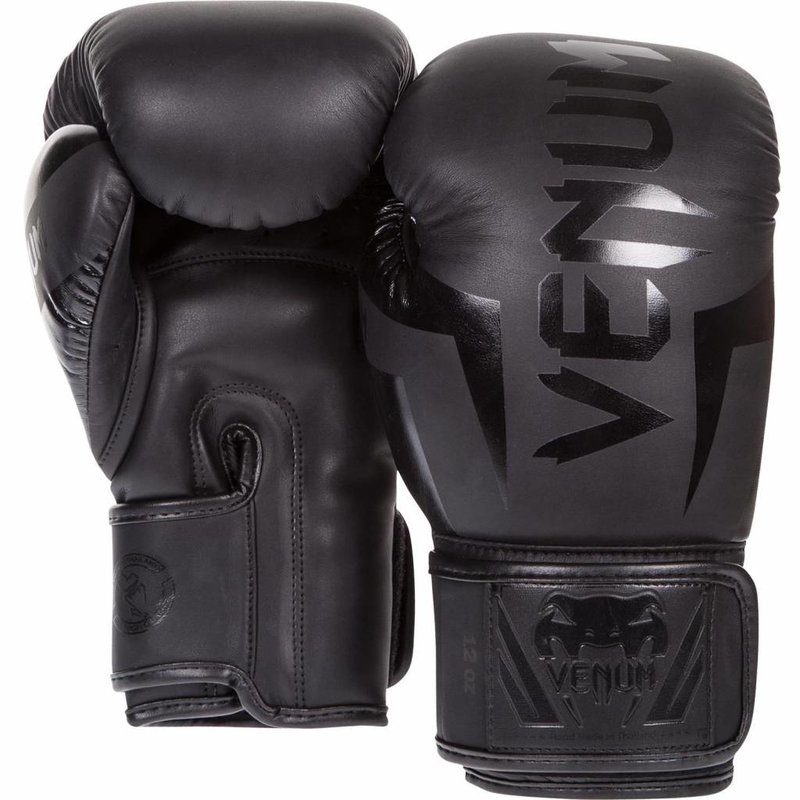 Venum Venum Boxhandschuhe ELITE Schwarz auf Schwarz Kickboxhandschuhe