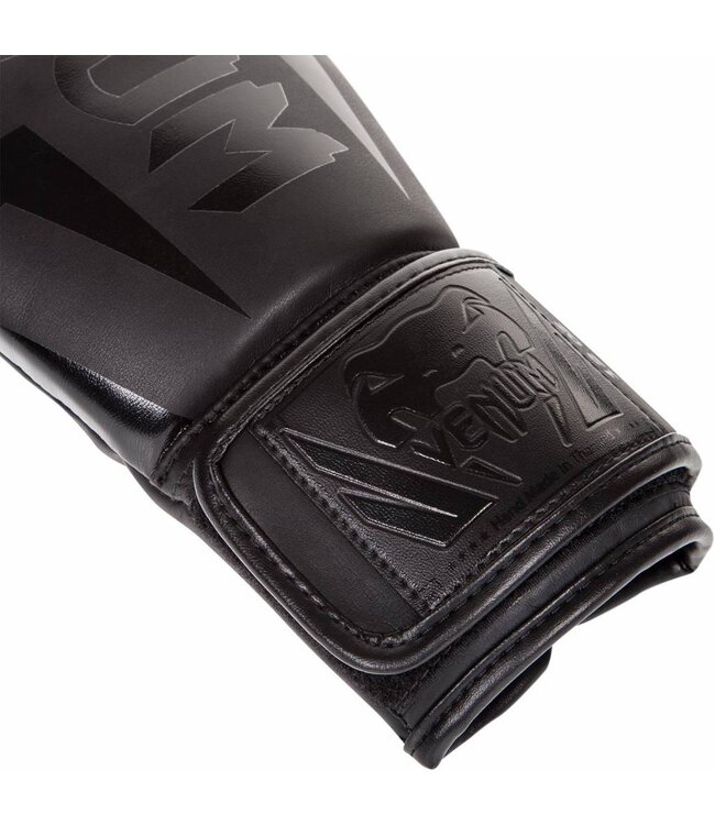 Venum Bokshandschoenen ELITE Zwart op Zwart Kickbokshandschoenen