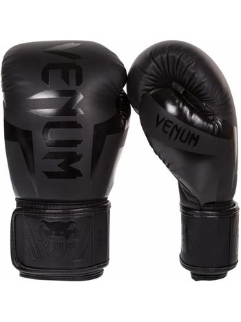 Venum Venum Boxing Gloves ELITE Black on Black Kickboxing Gloves