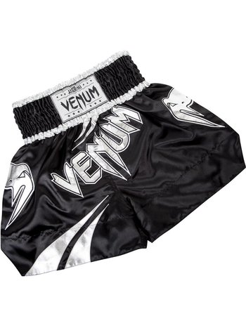 Venum Venum Channah Muay Thai Shorts Schwarz Silber Kickboxing Fightshop