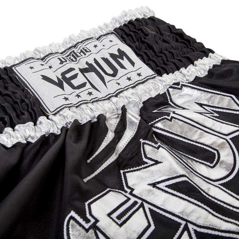 Venum Venum Channah Muay Thai Shorts Schwarz Silber Kickboxing Fightshop