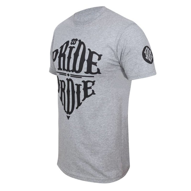 Pride or Die PRiDEorDiE T-Shirt RECKLESS Graue gemischte Kampfkunst-Kleidung