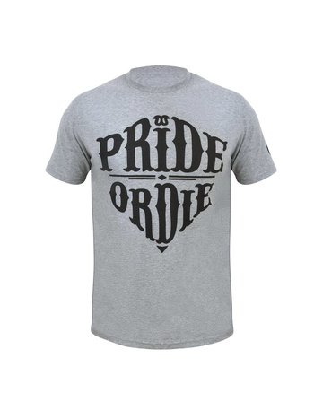 Pride or Die PRiDEorDiE T-Shirt RECKLESS Graue gemischte Kampfkunst-Kleidung