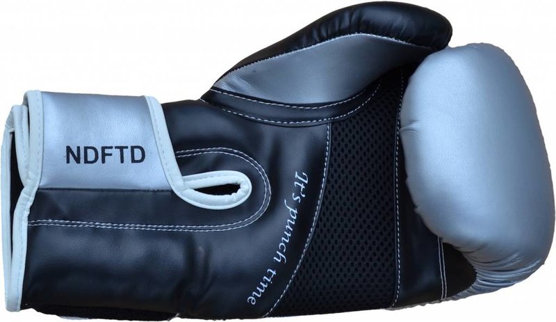 PunchR™  Punch Round Bokshandschoenen Combat Sports Zilver Zwart