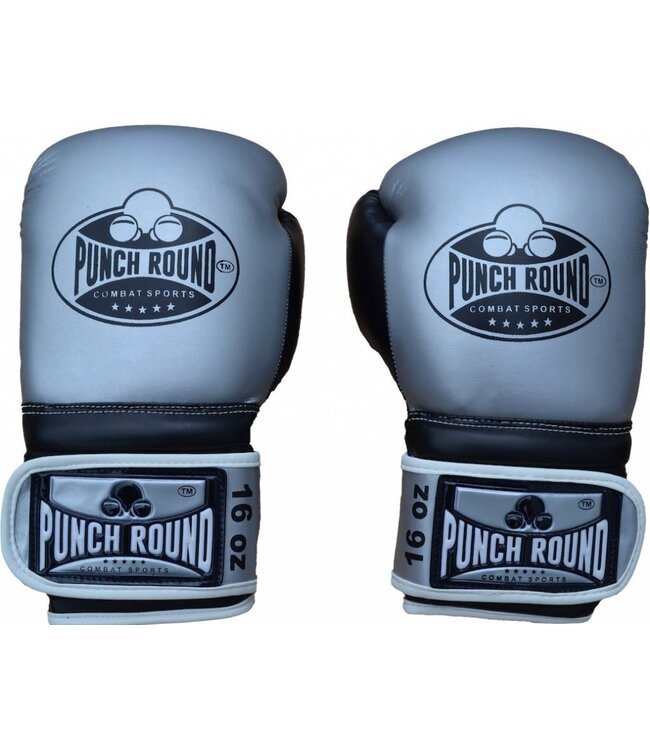 PunchR™  Punch Round  Combat Sports Boxhandschuhe Silber Schwarz