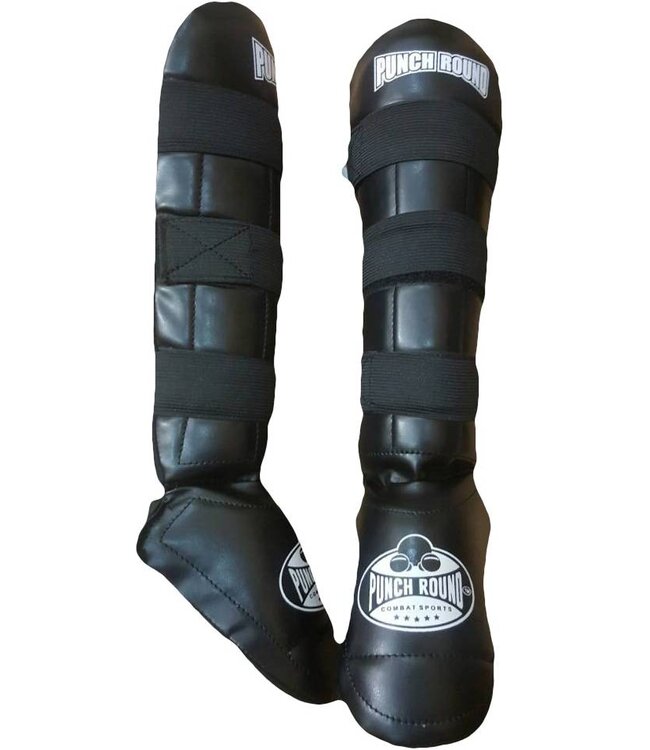 Punch Round Kickbox Beinschutz Experience Luxury PU Schwarz