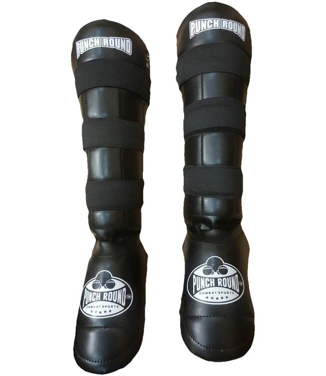 Punch Round Kickboks Scheenbeschermers Experience Luxury PU Black
