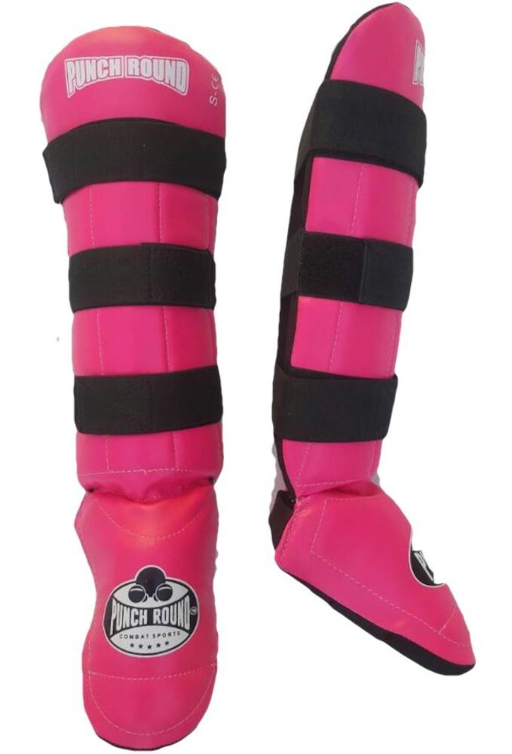 PunchR™  Punch Round Kickboks Scheenbeschermers Experience Luxury PU Roze