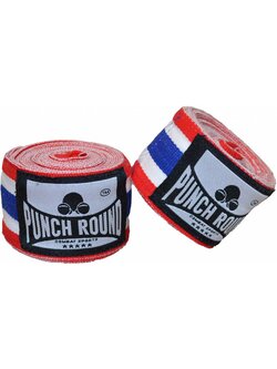 PunchR™  Punch Round ™ Perfect Stretch Hand Wraps Thai Flag Nylon 460 cm
