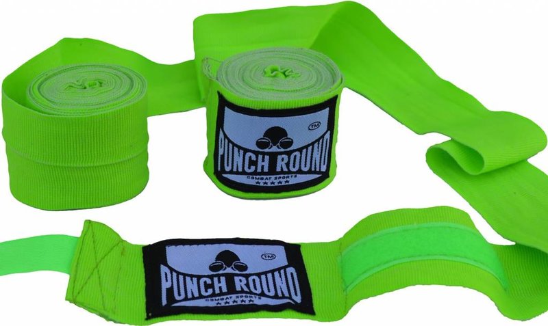 PunchR™  Punch Round Perfect Stretch Hand Wraps Neo Green Nylon 460 cm