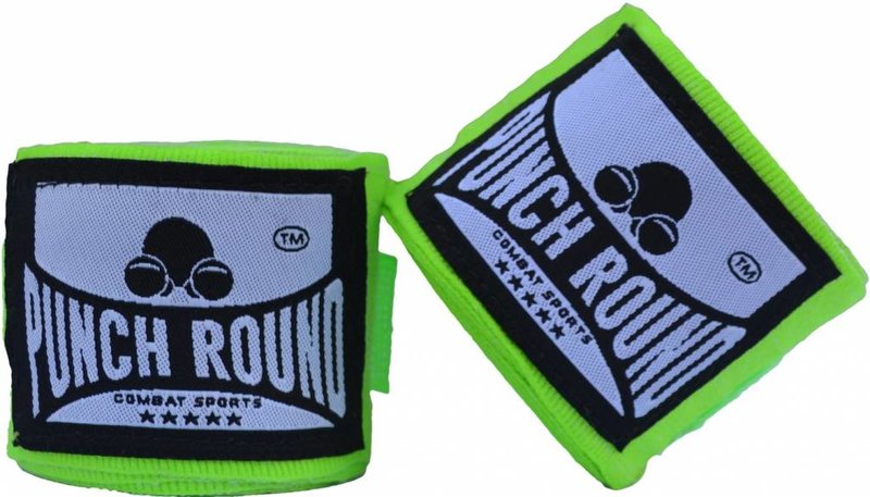 PunchR™  Punch Round Perfect Stretch Hand Wraps Neo Green Nylon 460 cm