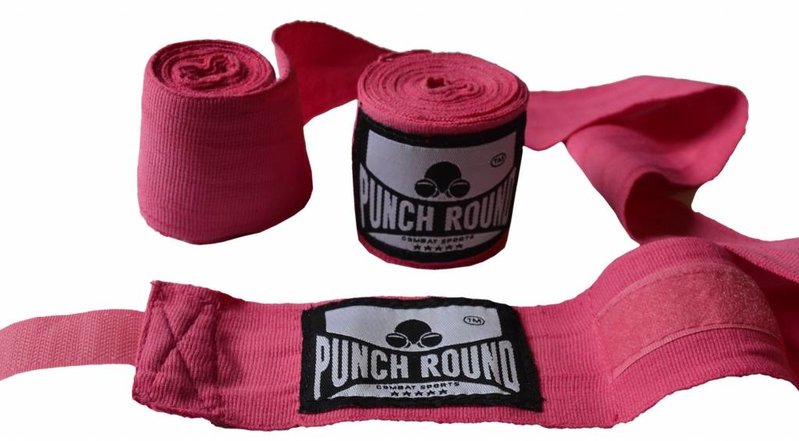 PunchR™  Punch Round Perfect Stretch Hand Wraps Pink Nylon 260 cm